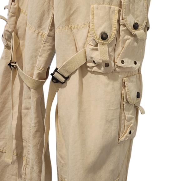 Ralph Lauren Blue Label Multi Pocket Linen Silk Paratrooper Cargo Pants Sz 8 - Picture 4 of 7